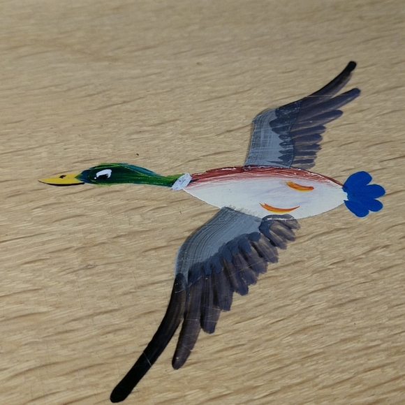 Vintage Wood Inlay Goose Waterfowl Serving Tray - Etsy Vtg Flying Geese/Duck Hunting Wood Serving Tray